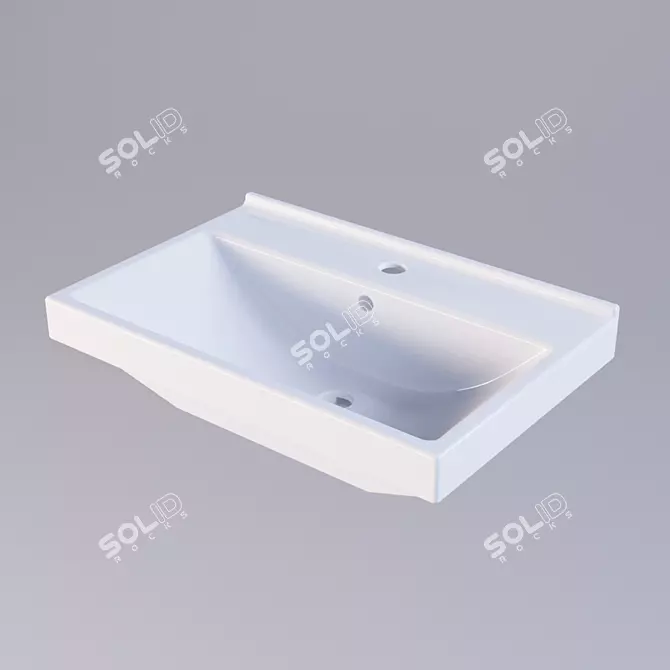 Modern and Minimalist Washbasin: Sanita Luxe Fest 3D model image 1