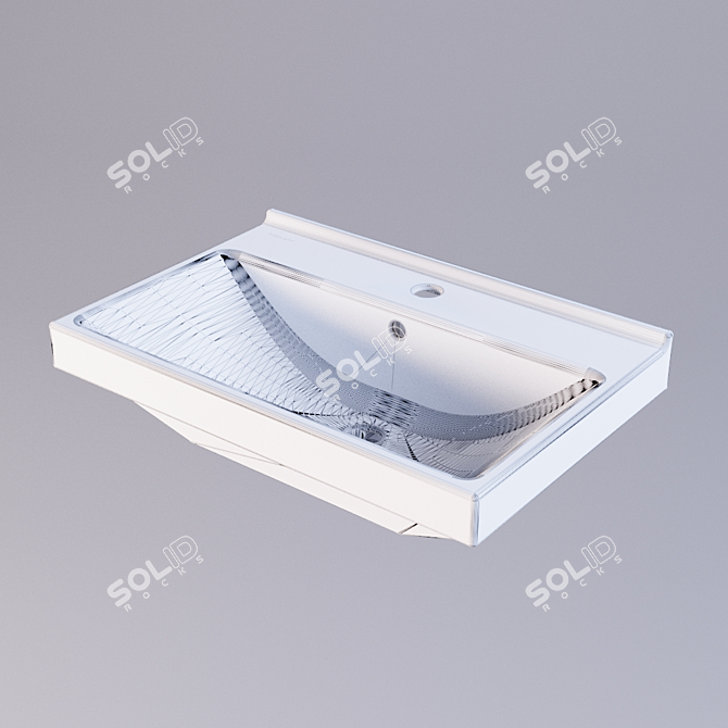 Modern and Minimalist Washbasin: Sanita Luxe Fest 3D model image 2