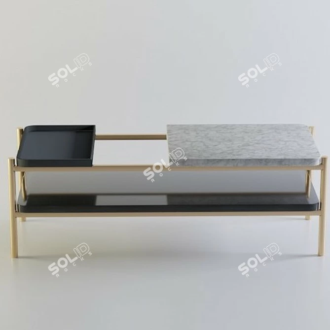 Modern Minimalist Coffee Table 3D model image 1