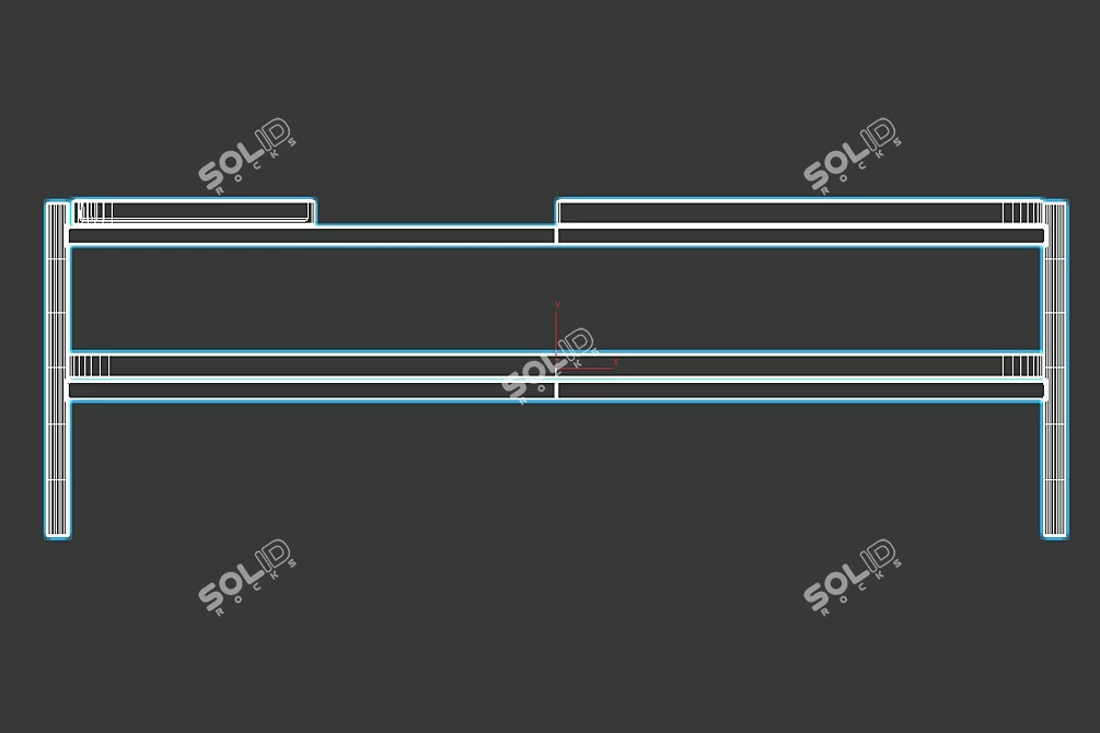 Modern Minimalist Coffee Table 3D model image 3