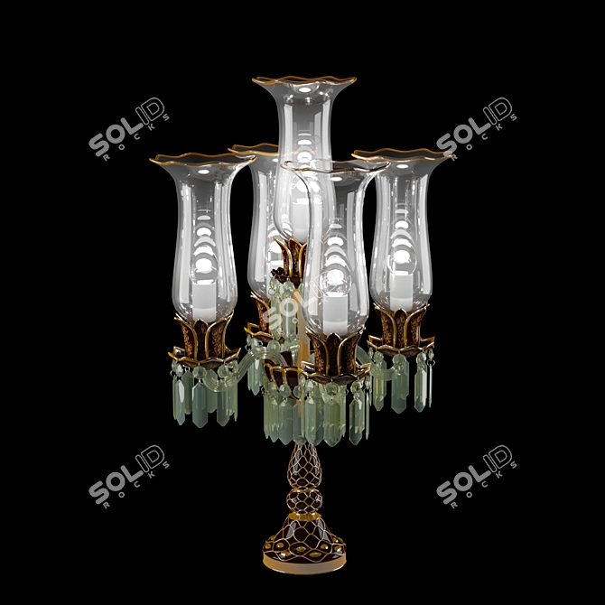 Elegant Desk Lamp 3D model image 1