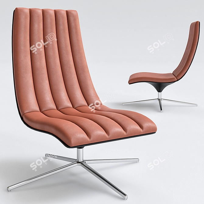 Elegant Healey Lounge Chair 3D model image 2