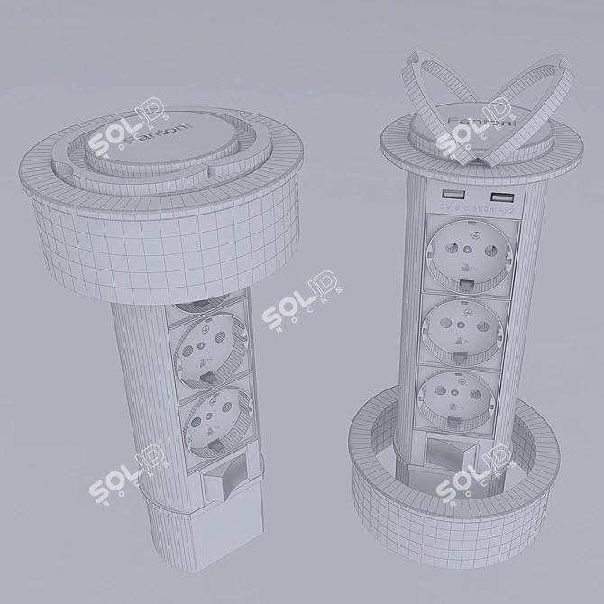  Fantoni Handy - Versatile Outlet Solution 3D model image 3