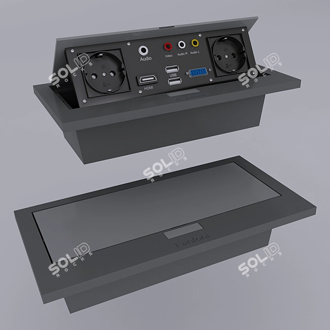 Fantoni Outlet: Corian Kitchen Cabinet & Computer Desk Panel 3D model image 1