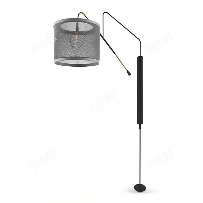 Elegant Wall Sconce Light 3D model image 1