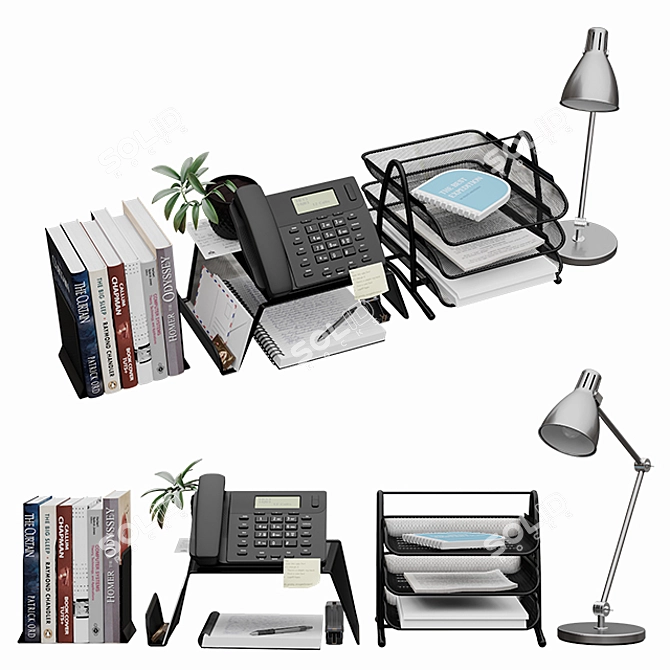 Desktop Decor Set: Elegant and Functional 3D model image 1