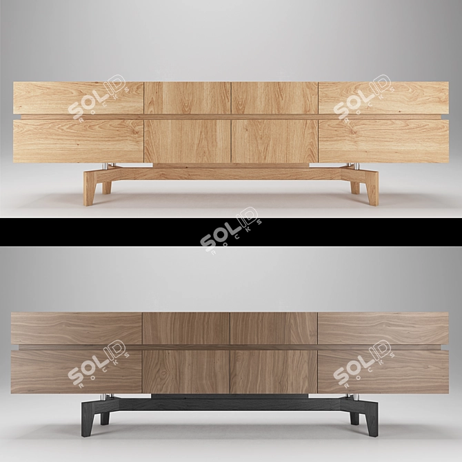 Modern Sideboard & Drawer Combo (TBG) 3D model image 1