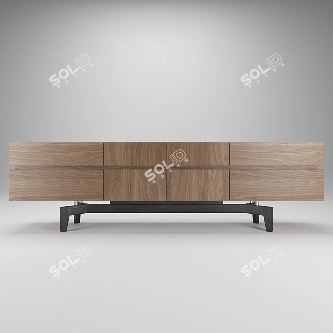 Modern Sideboard & Drawer Combo (TBG) 3D model image 2