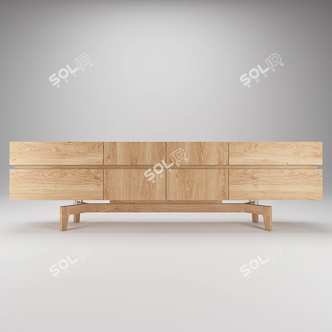 Modern Sideboard & Drawer Combo (TBG) 3D model image 3