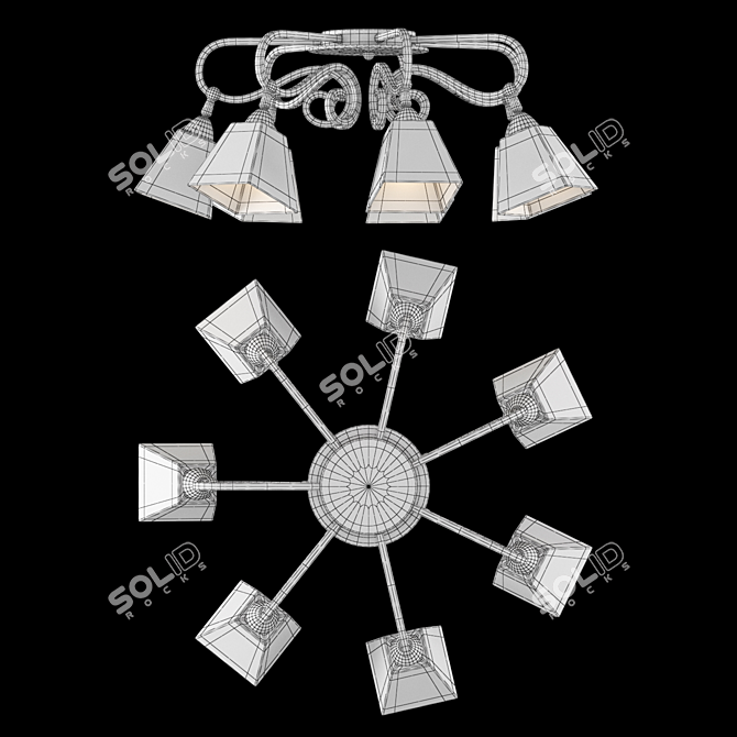 Silvana PL-07 Ceiling Light - Elegant Illumination for Any Space 3D model image 3