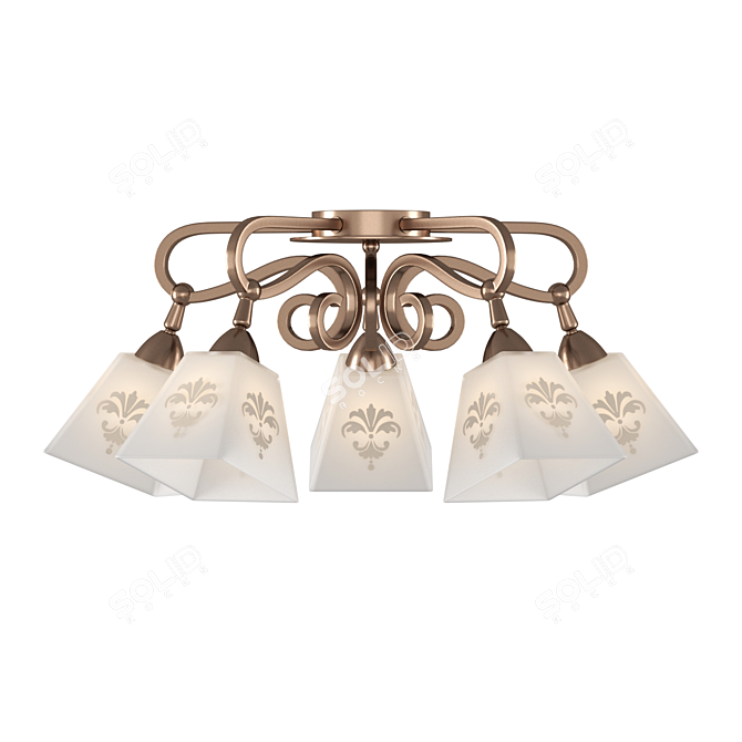 Freya Silvana Ceiling Light 3D model image 1