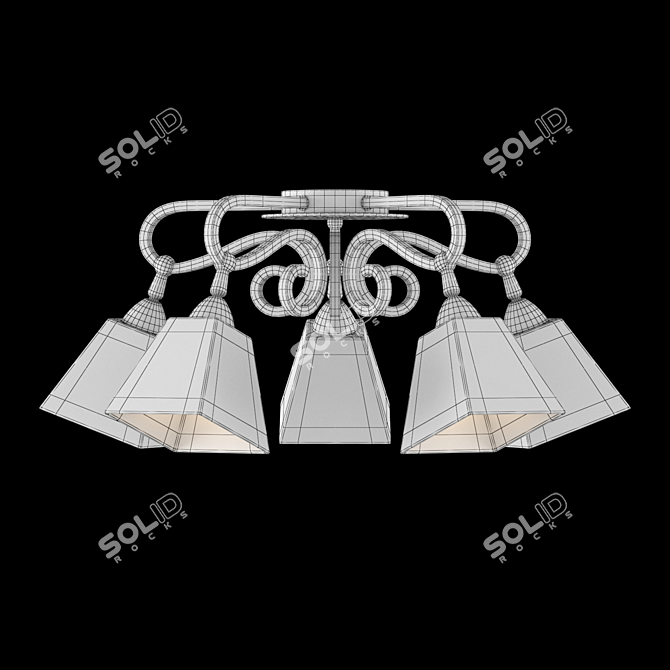 Freya Silvana Ceiling Light 3D model image 2