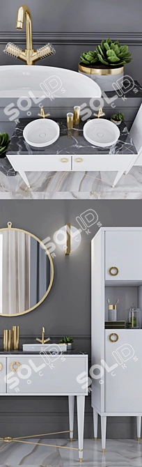 Soho 01 - Mia Italia: Stylish Bathroom Set 3D model image 2