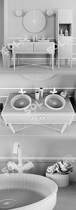 Soho 01 - Mia Italia: Stylish Bathroom Set 3D model image 3