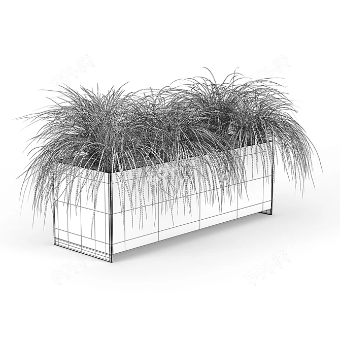 Twista Contemporary Planter: Innovative Design for Modern Outdoor Spaces 3D model image 3