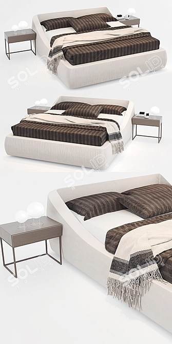 Elegant Embrace: Brera Bed by Presotto 3D model image 2