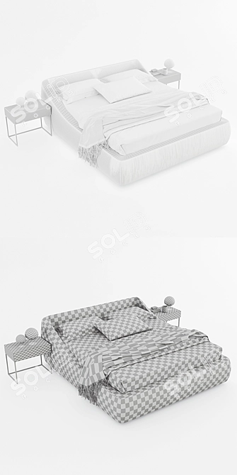 Elegant Embrace: Brera Bed by Presotto 3D model image 3