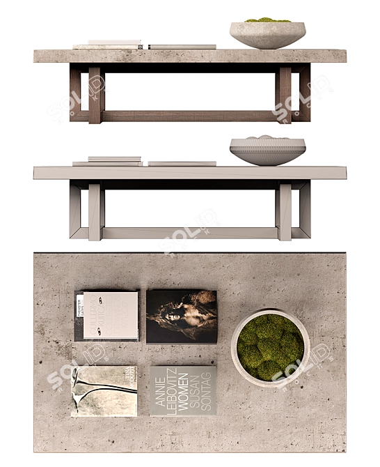 Heston Geometric Coffee Table 3D model image 2