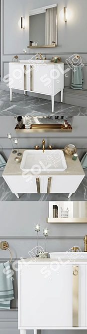 Tribeca 06: Sleek Bathroom Vanity Set 3D model image 2