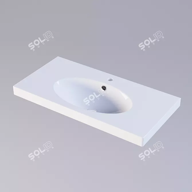 Luxurious Sanita Next 90 Washbasin 3D model image 1