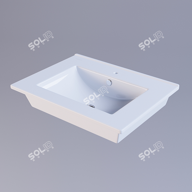 Luxury Quadro Washbasin 3D model image 1