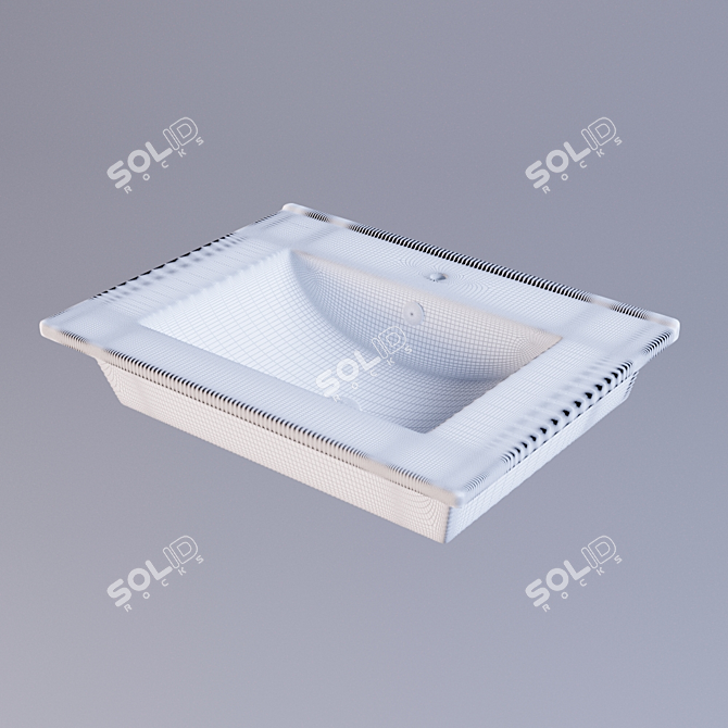 Luxury Quadro Washbasin 3D model image 2