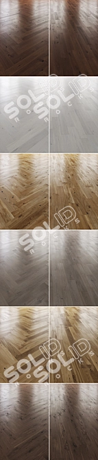 6 Wood Floors: Regular & Herringbone 3D model image 2