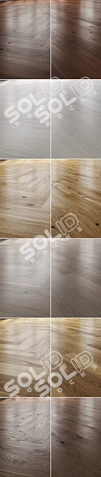 6 Wood Floors: Regular & Herringbone 3D model image 3