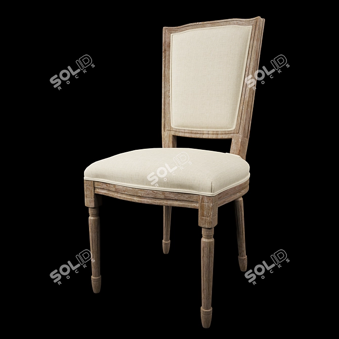 Elegant Cadencia Dining Chair 3D model image 1