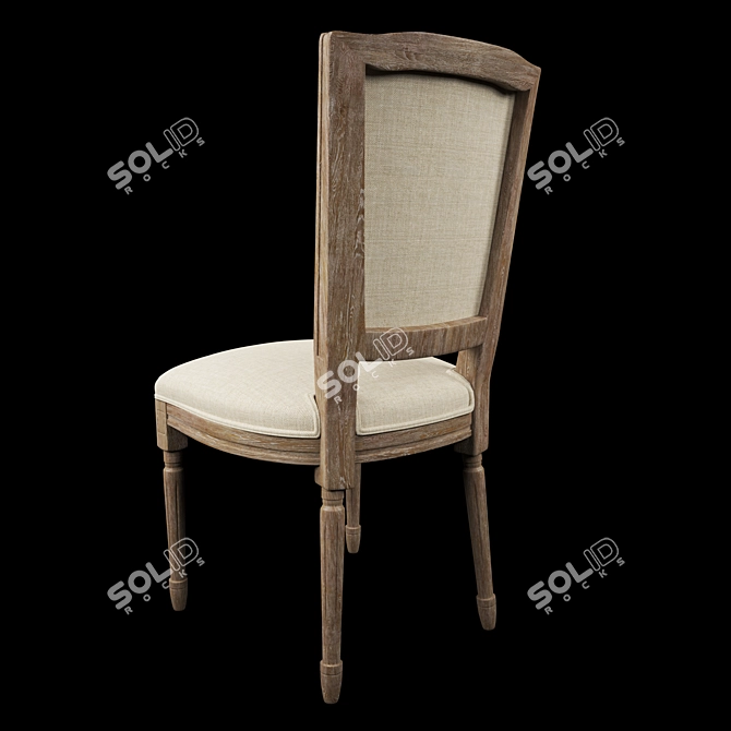 Elegant Cadencia Dining Chair 3D model image 2