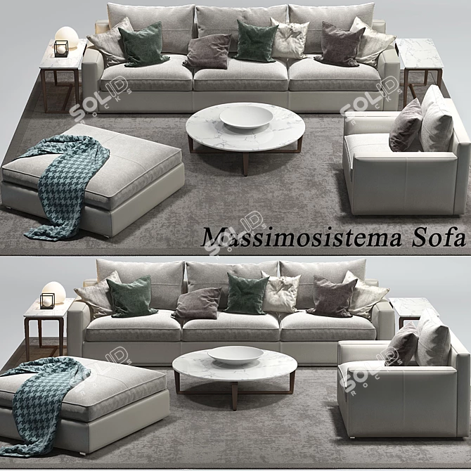 Elegant Poltrona Frau Set 3D model image 1