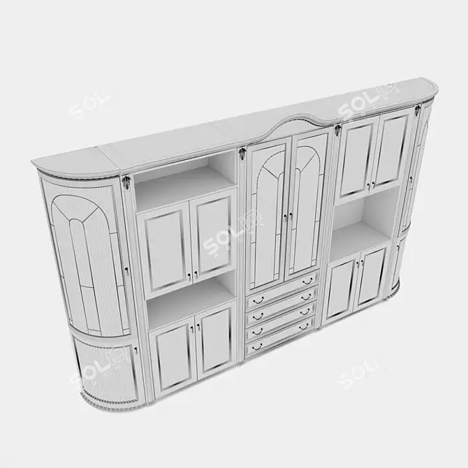 Classic Wall Cabinet 3D model image 2