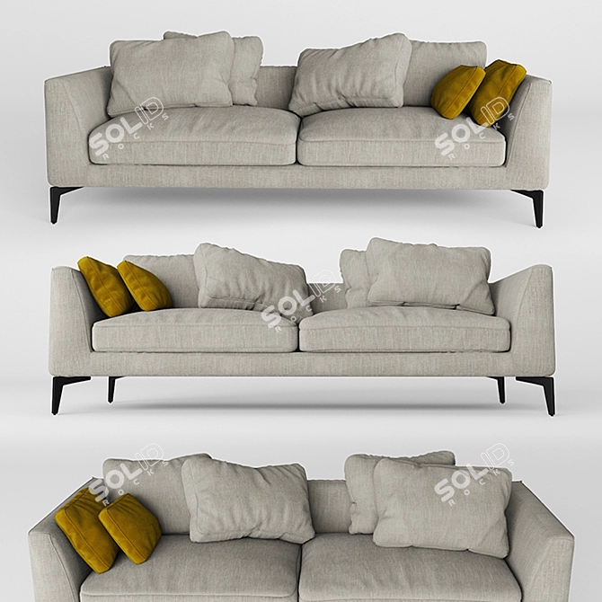 Luxury Enigma Sofa 3D model image 1