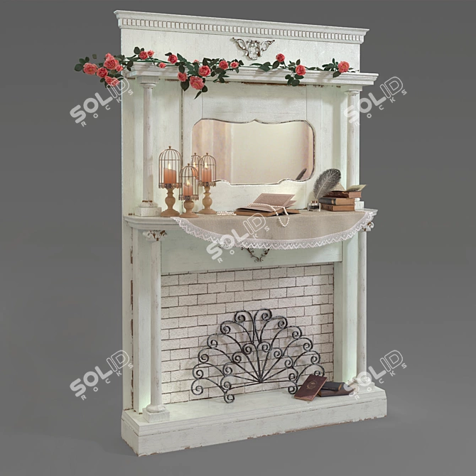 Provence Visual Fireplace 3D model image 1