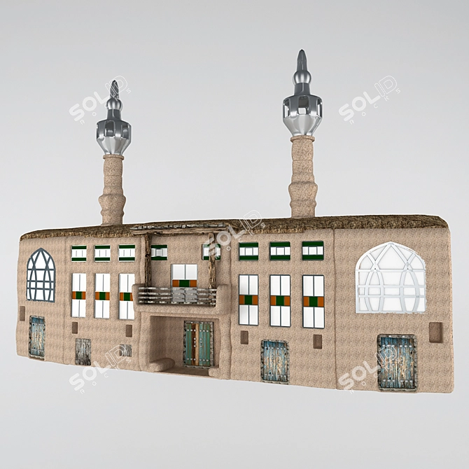 Fantasy Mosque: Rural Collection 3D model image 1