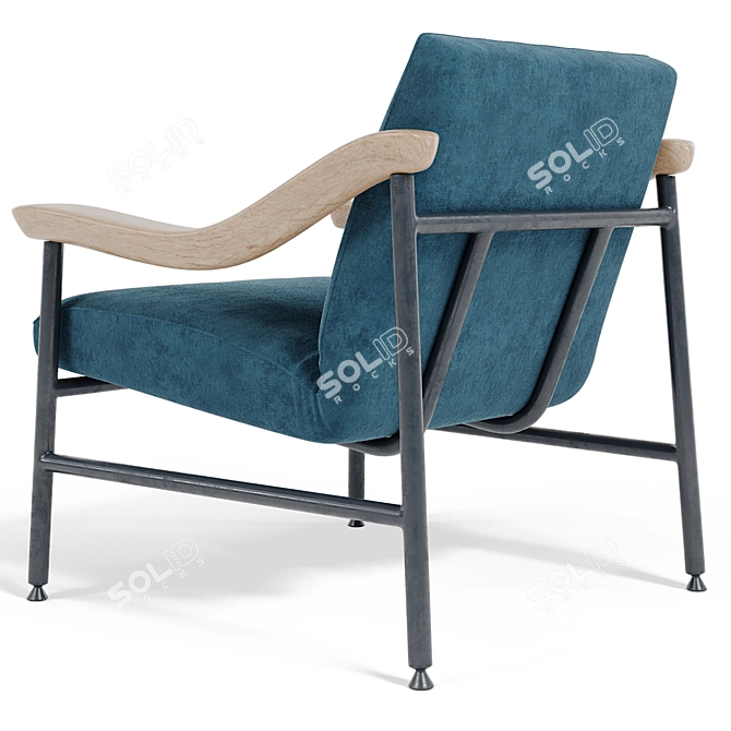 Elegant H.Russell Armchair 3D model image 3