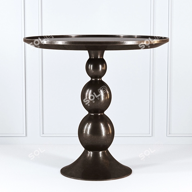 Luxury Burnished Bronze End Table 3D model image 2