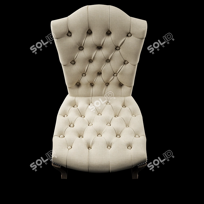 Elegant Clemence French Chair 3D model image 2