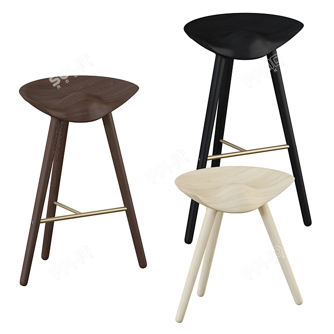 Modern ML42 Stool Collection by Lassen 3D model image 1