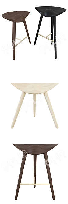 Modern ML42 Stool Collection by Lassen 3D model image 2