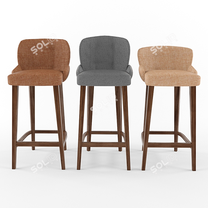  Stylish Bar Chairs with Various Backrests | 800mm Seat Height 3D model image 1