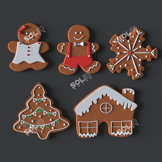 Gingerbread 3D Model Bundle 3D model image 2