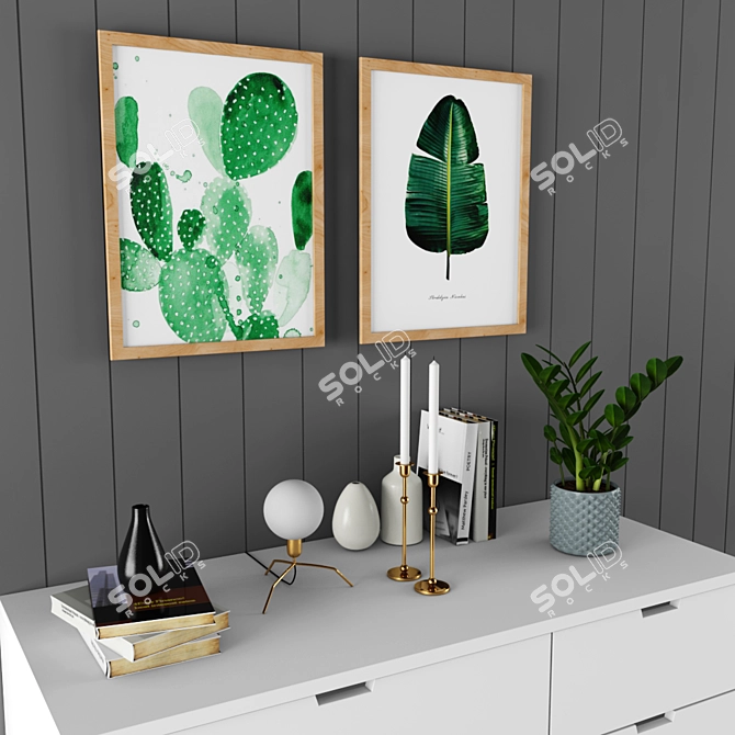 Elegant Home Décor Set 3D model image 2