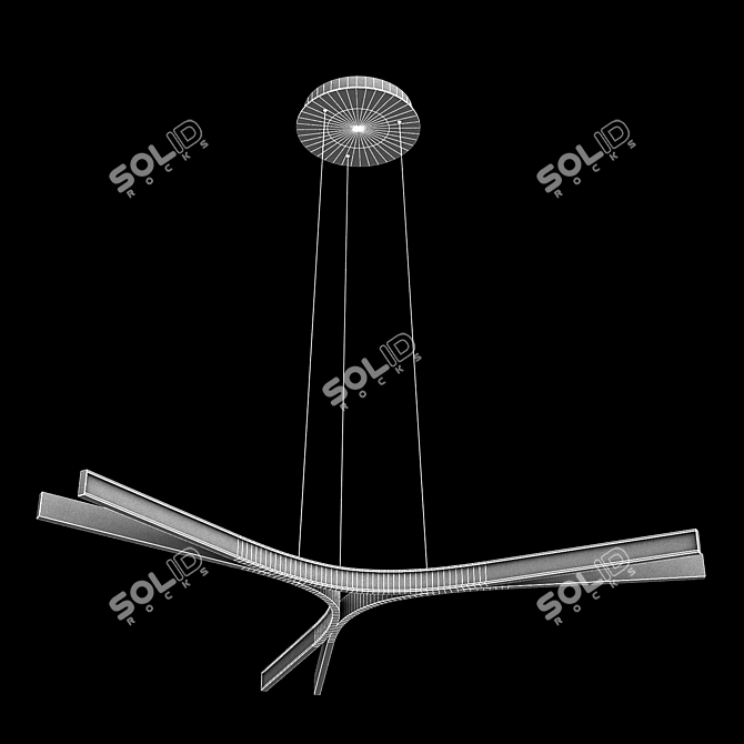 Modern LED Trilobite Ceiling Light 3D model image 3