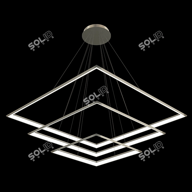 Modern Designer Pendant Light: Luchera TLCU3 3D model image 1