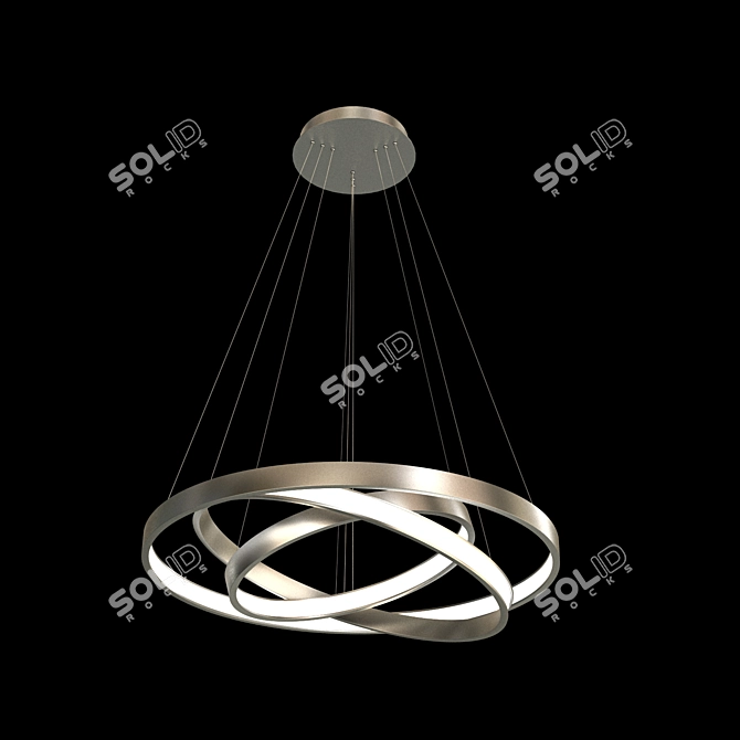 Modern LED Designer Chandelier 3D model image 1