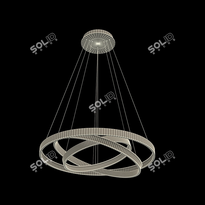 Modern LED Designer Chandelier 3D model image 3