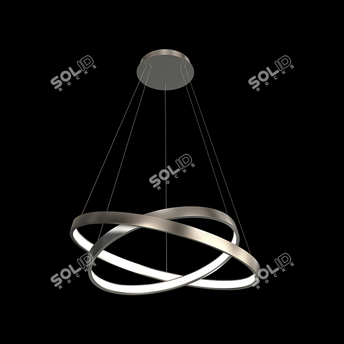 Modern LED Designer Chandelier 3D model image 1