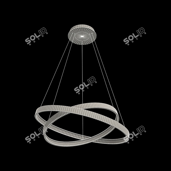 Modern LED Designer Chandelier 3D model image 2