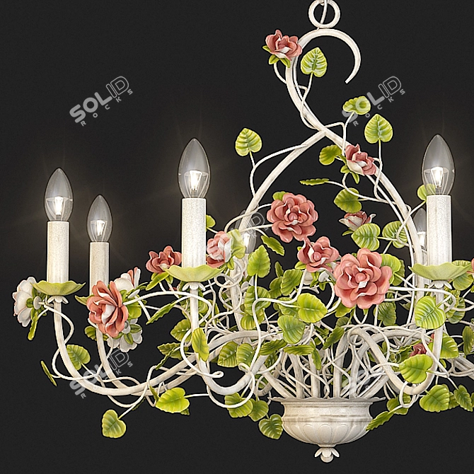 Elegant Chandelier & Sconce Set 3D model image 2